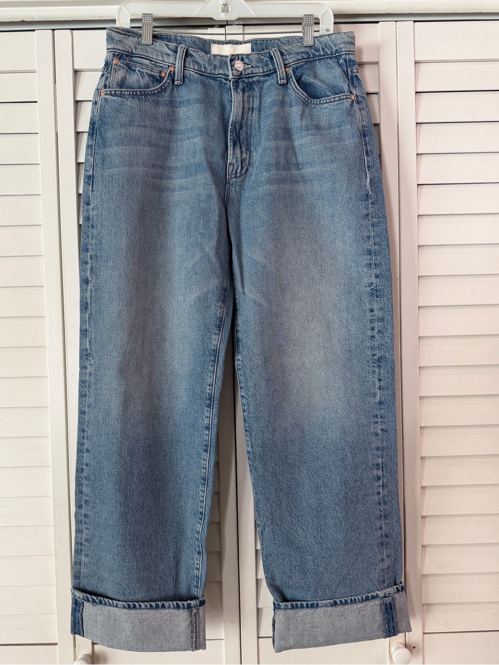MOTHER The Dodger Skimp Cuffed Jeans in Leap of Faith - Size 29